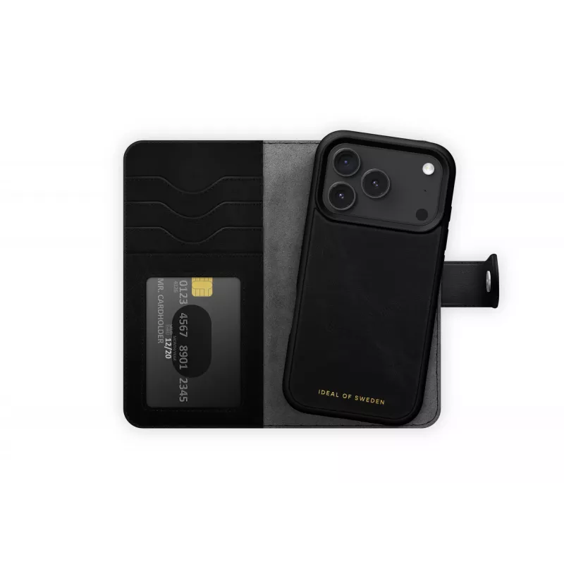 iDeal of Sweden Magnet Wallet+ MagSafe iPhone 17 Pro Juoda, dėklas-piniginė, Apple, iPhone 17 Pro, juoda