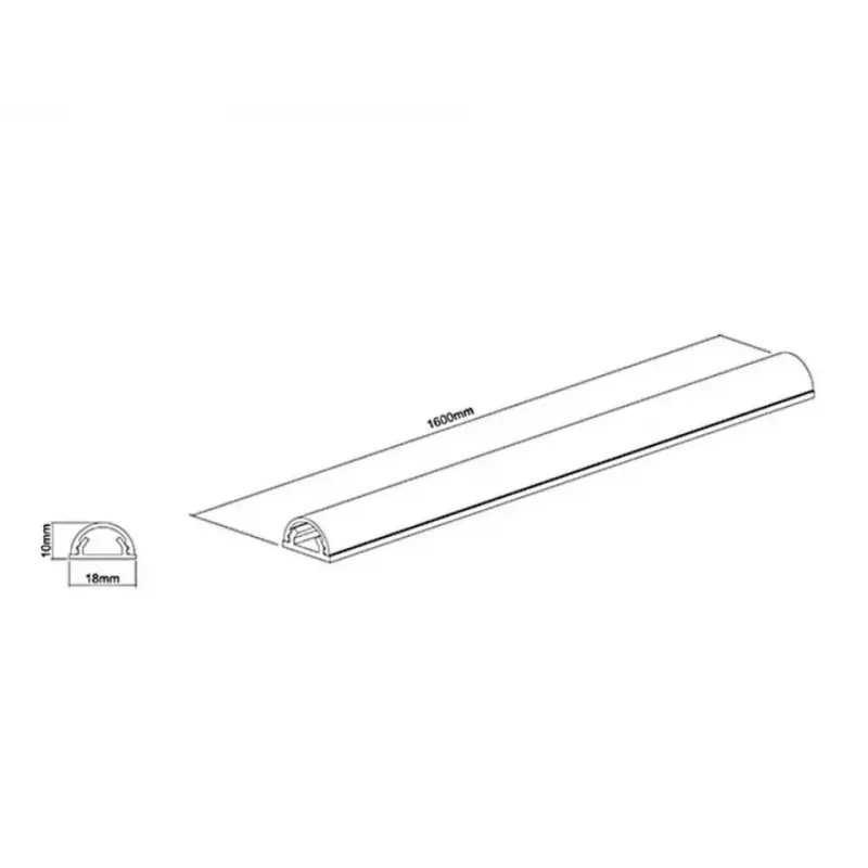 Multibrackets M Universal kabelių dangtelis juodas 18mm-P 1600-I