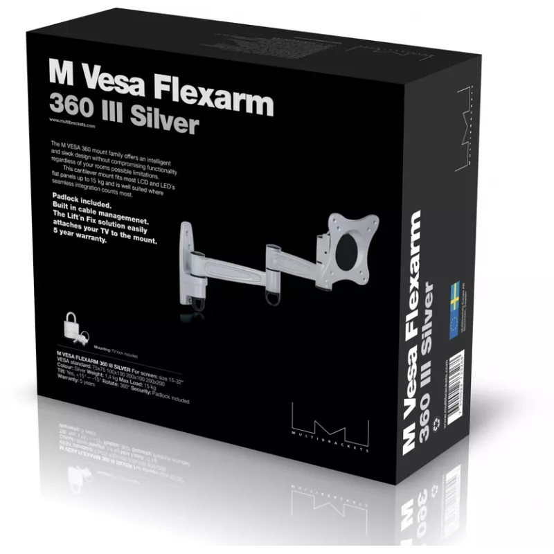 Laikiklis Multibrackets M VESA Flexarm 360 III Sidabrinis 75 100 200