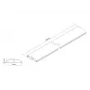 Multibrackets M kabelių gaubtas SS juodas 75 mm pl. - 1600 mm ilg.