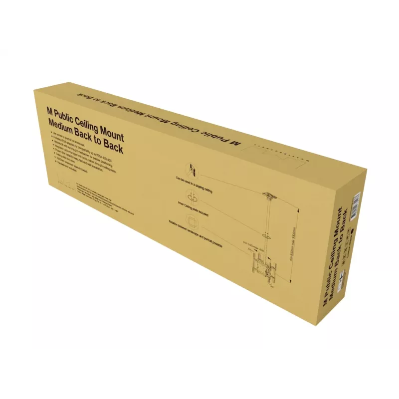 Lubinis laikiklis Multibrackets M Public Medium Back to Back Juoda 3000