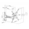 Tvirtinimo laikiklis Multibrackets M VESA Flexarm 360 II baltas 75 100 200