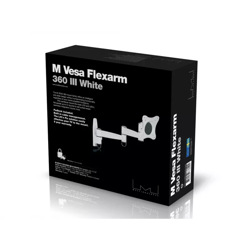 Multibrackets M VESA Flexarm 360 III White 15kg 15-32 coliai