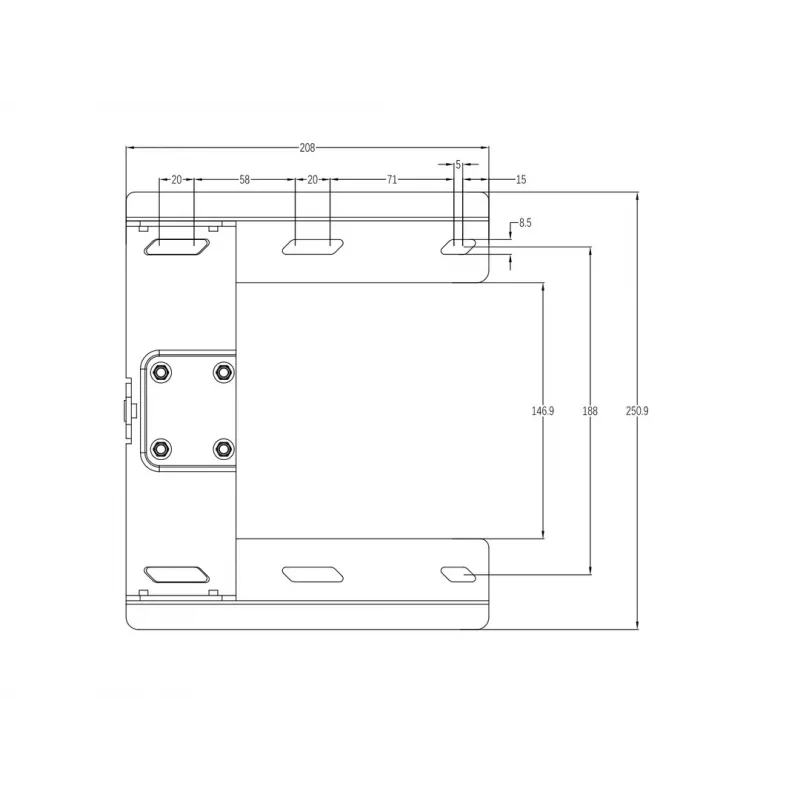 Swing Arm Mount MULTIBRACKETS M Universal 180° — 26 colių–47 colių ekranams, VESA iki 400x400, maks. 25 kg, juodas