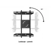 Vieno ekrano viešojo rodymo stovas MULTIBRACKETS M – Juodas, palaiko iki 60 kg, VESA 200x200–800x400