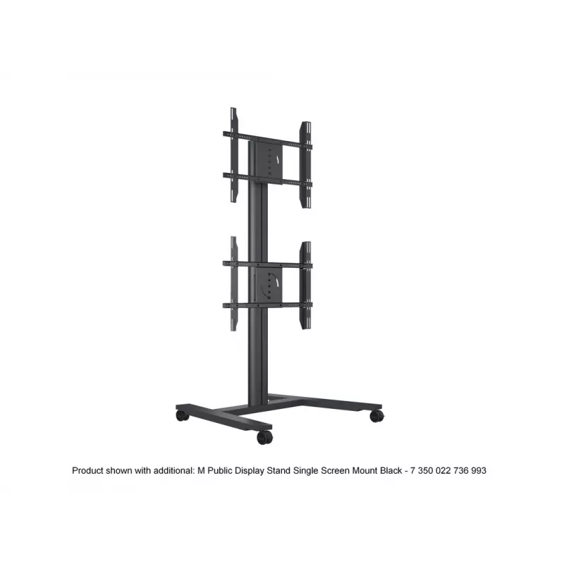 Vieno ekrano viešojo rodymo stovas MULTIBRACKETS M – Juodas, palaiko iki 60 kg, VESA 200x200–800x400