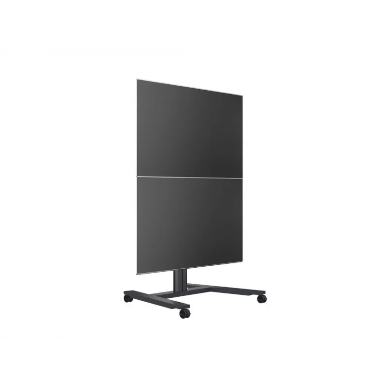 Vieno ekrano viešojo rodymo stovas MULTIBRACKETS M – Juodas, palaiko iki 60 kg, VESA 200x200–800x400
