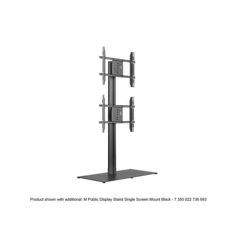 Vieno ekrano viešojo rodymo stovas MULTIBRACKETS M – Juodas, palaiko iki 60 kg, VESA 200x200–800x400