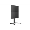 Vieno ekrano viešojo rodymo stovas MULTIBRACKETS M – Juodas, palaiko iki 60 kg, VESA 200x200–800x400