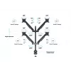 Multibrackets M VESA Gas Lift Arm Quad Juoda 40 kg 15-32 colio