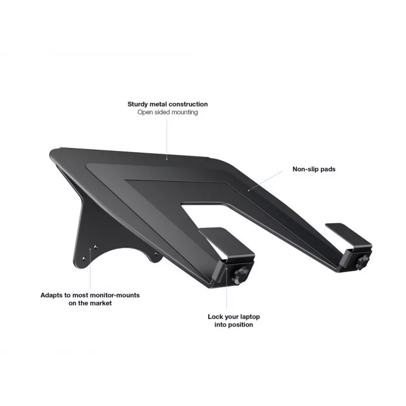 Nešiojamojo kompiuterio stovas Multibrackets M Laptop Holder Gas Lift Arm juodas