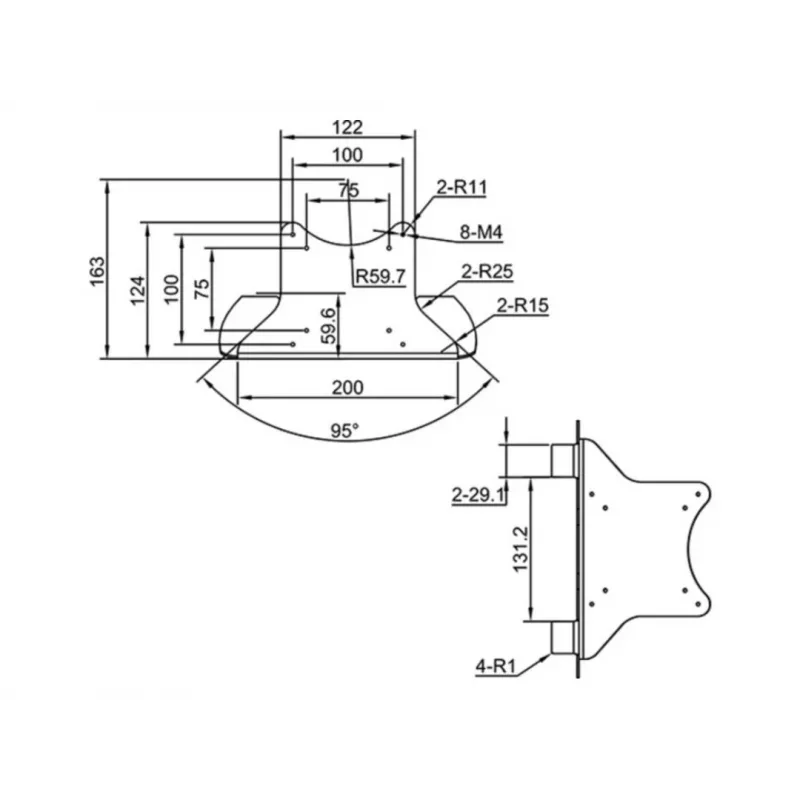 Nešiojamojo kompiuterio stovas Multibrackets M Laptop Holder Gas Lift Arm juodas