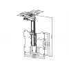 Montavimo laikiklis Multibrackets M Vesa Flip Down Juoda