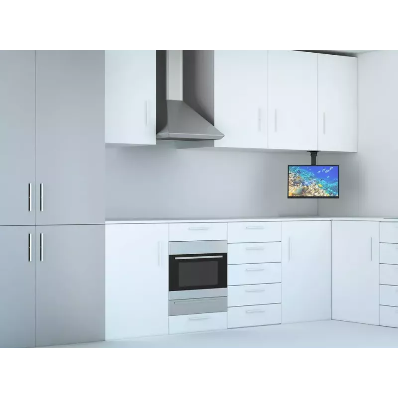 Montavimo laikiklis Multibrackets M Vesa Flip Down Juoda