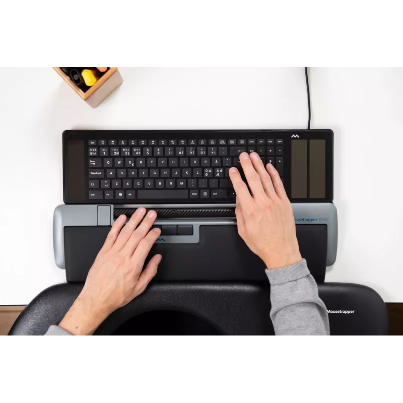 pelėtrapper Delta pelė Pilka Extended USB-A, USB Type-A, 4000 DPI, juoda, pilka