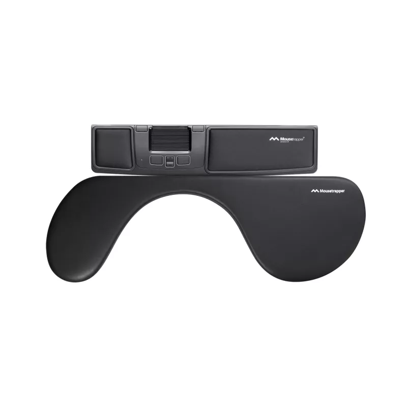 Porankio atrama pelėtrapper Armrest Asymmetric — Dirbtinė oda, juoda, 680×205×20 mm