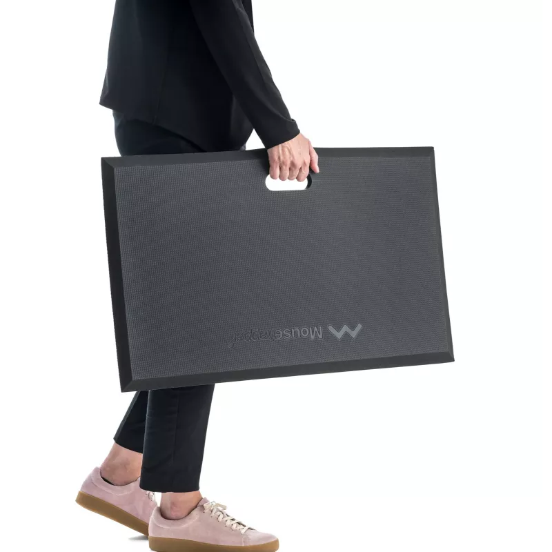 Stovėjimo kilimėlis pelėtrapper Active Standing Mat — stačiakampis, juodas, 740×450 mm, 1,8 cm storio