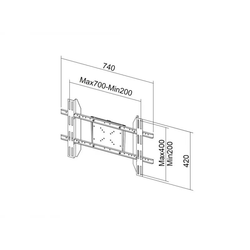 Laikiklis Multibrackets M Display Mount vienam ekranui juodas plienas 3kg