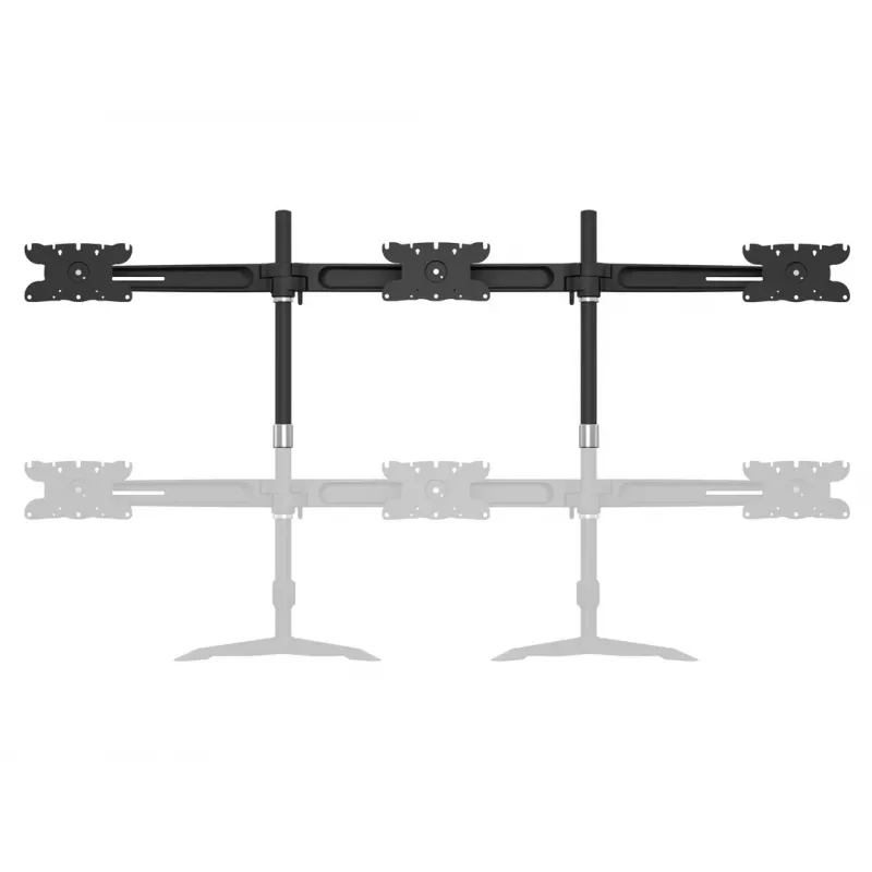 Trigubo monitoriaus stalinio laikiklio išplėtimo rinkinys MULTIBRACKETS M VESA 3 ekranams 24–32 col. iki 24 kg, aliuminis/plastikas, juodas