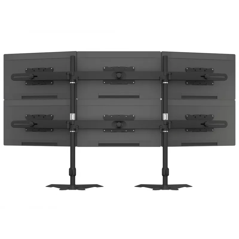Trigubo monitoriaus stalinio laikiklio išplėtimo rinkinys MULTIBRACKETS M VESA 3 ekranams 24–32 col. iki 24 kg, aliuminis/plastikas, juodas
