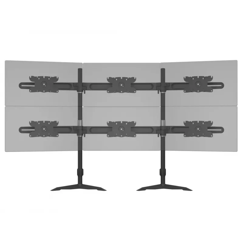 Trigubo monitoriaus stalinio laikiklio išplėtimo rinkinys MULTIBRACKETS M VESA 3 ekranams 24–32 col. iki 24 kg, aliuminis/plastikas, juodas
