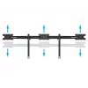 Trigubo monitoriaus stalinio laikiklio išplėtimo rinkinys MULTIBRACKETS M VESA 3 ekranams 24–32 col. iki 24 kg, aliuminis/plastikas, juodas