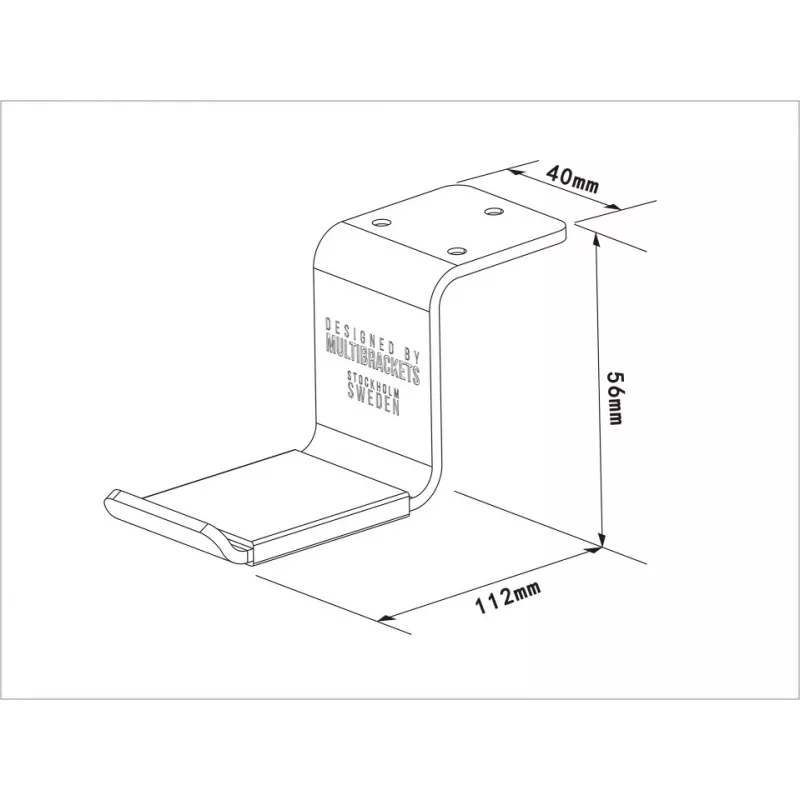 Ausinių laikiklis Multibrackets M Headset Holder Desk Juoda