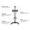 Lentyna Multibrackets M Public Floorstand Shelf Basic 150, juoda, plastikas, plienas