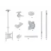 Multibrackets M Public Ceilingmount Medium Single White 3000 Maks. svoris 30 kg Min. ekranas 32 coliai Maks. ekranas 55 coliai