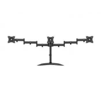Monitoriaus stovo laikiklis MULTIBRACKETS M Deskstand Basic Triple — 3 krypčių, VESA 75x75–100x100, palaiko iki 24 kg, 15–27 colių ekranams, juodas
