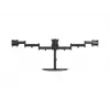 Monitoriaus stovo laikiklis MULTIBRACKETS M Deskstand Basic Triple — 3 krypčių, VESA 75x75–100x100, palaiko iki 24 kg, 15–27 colių ekranams, juodas