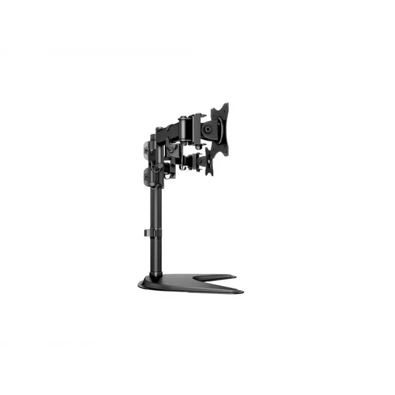 Monitoriaus stovo laikiklis MULTIBRACKETS M Deskstand Basic Triple — 3 krypčių, VESA 75x75–100x100, palaiko iki 24 kg, 15–27 colių ekranams, juodas