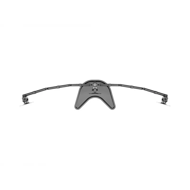 Monitoriaus stovo laikiklis MULTIBRACKETS M Deskstand Basic Triple — 3 krypčių, VESA 75x75–100x100, palaiko iki 24 kg, 15–27 colių ekranams, juodas