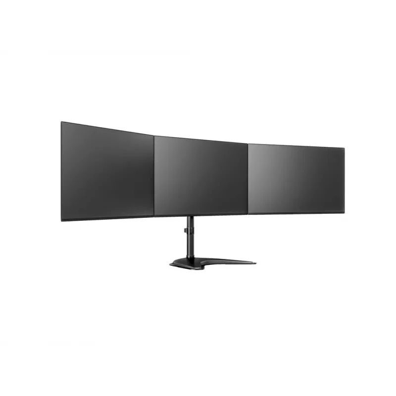 Monitoriaus stovo laikiklis MULTIBRACKETS M Deskstand Basic Triple — 3 krypčių, VESA 75x75–100x100, palaiko iki 24 kg, 15–27 colių ekranams, juodas