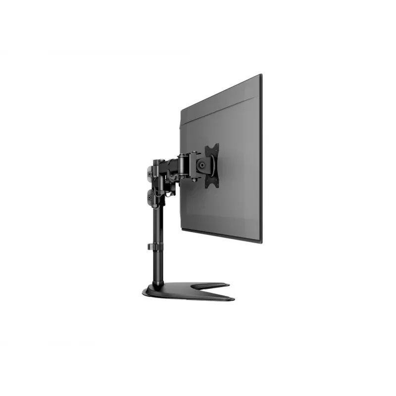Monitoriaus stovo laikiklis MULTIBRACKETS M Deskstand Basic Triple — 3 krypčių, VESA 75x75–100x100, palaiko iki 24 kg, 15–27 colių ekranams, juodas