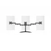 Monitoriaus stovo laikiklis MULTIBRACKETS M Deskstand Basic Triple — 3 krypčių, VESA 75x75–100x100, palaiko iki 24 kg, 15–27 colių ekranams, juodas