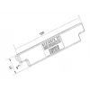 Multibrackets M Pro serijos bėgelio galo dangtelis, juodas plastikinis, 120 mm