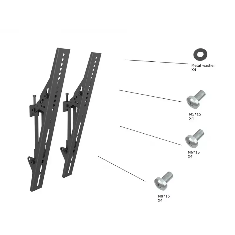 Plokščio ekrano tvirtinimo svirtis MULTIBRACKETS M Pro Series Tilt Arms 400mm, juoda, aliuminis/plienas, 2 vnt.