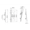 Plokščio ekrano tvirtinimo svirtis MULTIBRACKETS M Pro Series Tilt Arms 400mm, juoda, aliuminis/plienas, 2 vnt.