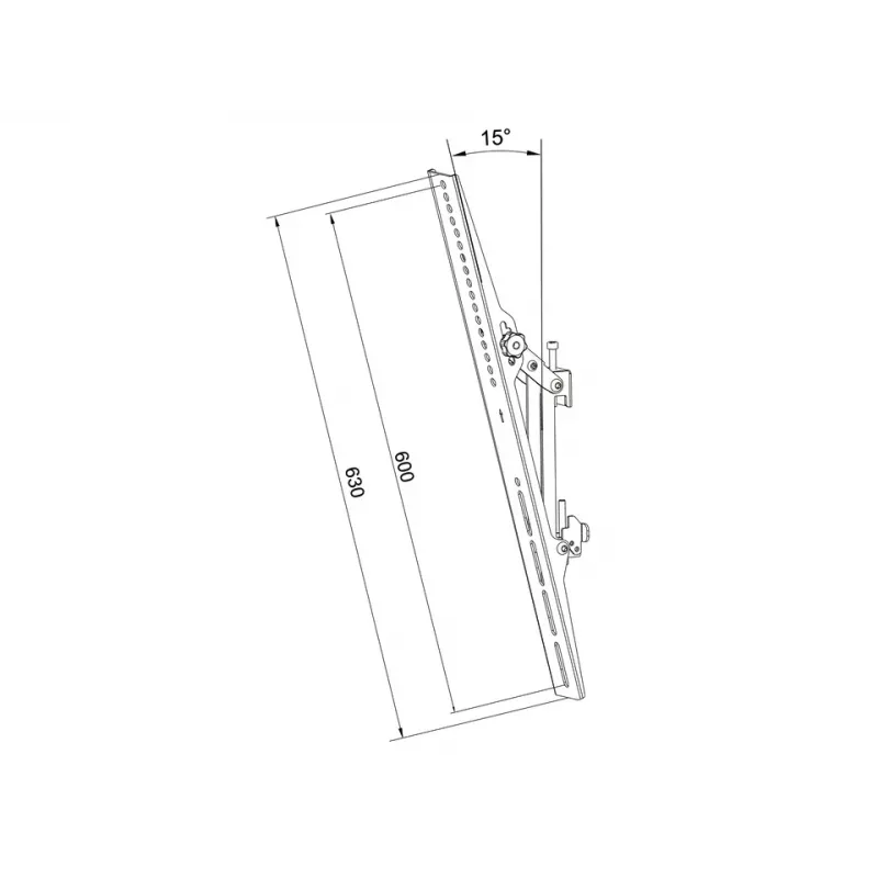 Plokščiojo ekrano tvirtinimo svirtis MULTIBRACKETS M Pro Series Tilt Arms 600 mm, plienas, juoda, 2 vnt.