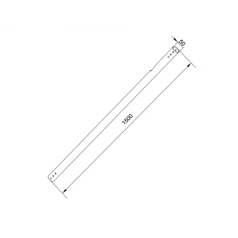 Vamzdis Multibrackets M Pro Series prailginimo vamzdis 1,5 m juodas plienas