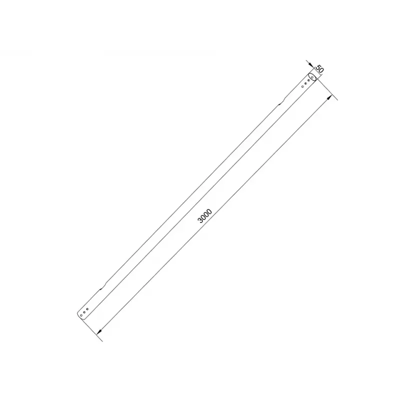 Multibrackets M Pro serijos prailginimo vamzdis 3 m, juodo plieno