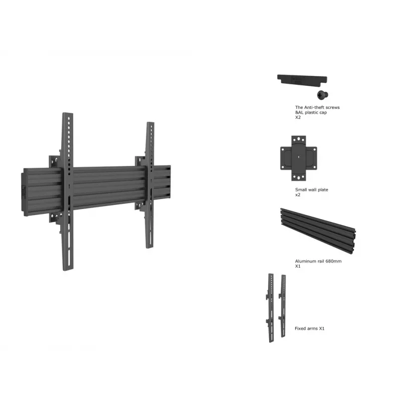 Multibrackets M Wallmount Pro MBW1U Fixed Juoda 50 kg 40-65 col.