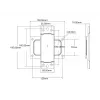 Multibrackets M Pro Series - Wallmount Plate Small, Sieninė plokštė, Juoda, Plienas, 30 kg, Bėgelis, M Pro Series