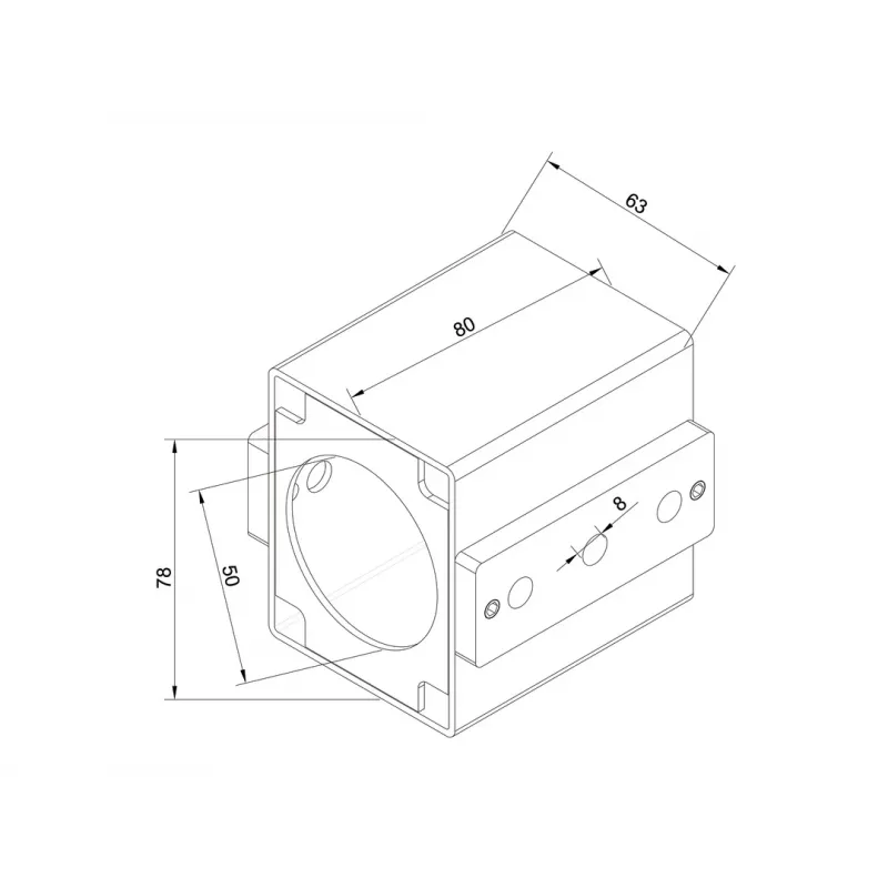 Polio gręžimo įtaisas MULTIBRACKETS M Pro Series — plieninis korpusas, juodas, 76,5×78,2 mm, 1,5 kg