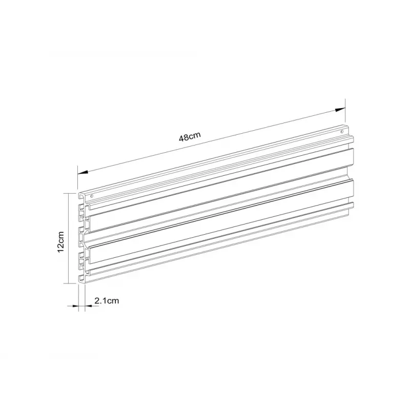 Multibrackets M Pro Series vieno ekrano bėgelis 48cm juodas