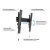 Multibrackets M VESA itin plonas pasukamas sieninis laikiklis Tilt 400 MAX, 81,3 cm (32 col.), 139,7 cm (55 col.), 100 x 100 mm, 400 x 400 mm, plastikas, plienas, juodas