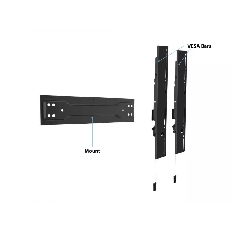 Multibrackets M VESA itin plonas pasukamas sieninis laikiklis Tilt 400 MAX, 81,3 cm (32 col.), 139,7 cm (55 col.), 100 x 100 mm, 400 x 400 mm, plastikas, plienas, juodas