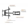 Multibrackets M Universalus ilgo siekio laikiklis 1010 mm HD Vienas 40 kg 42–75 coliams