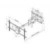 Multibrackets M Universalus ilgo siekio laikiklis 1010 mm HD Vienas 40 kg 42–75 coliams